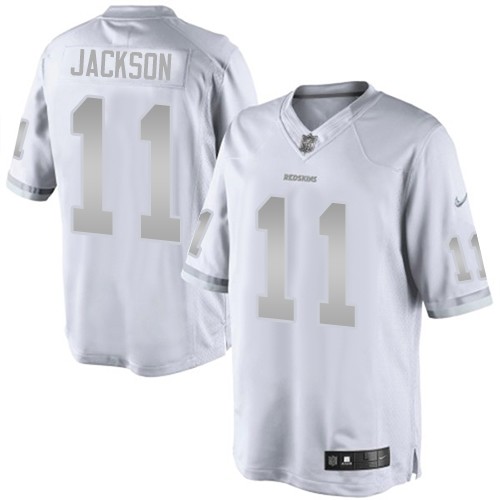 Men's Limited DeSean Jackson Nike Jersey White - #11 Platinum NFL Washington Redskins
